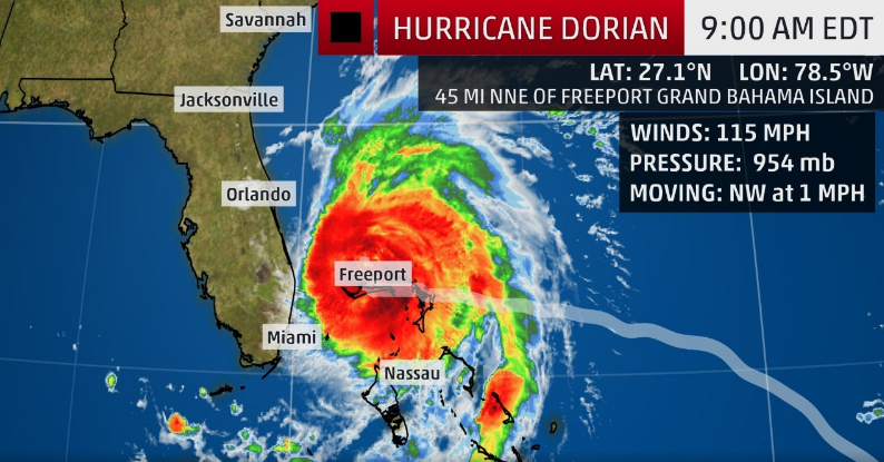 Hurricane Dorian Progress